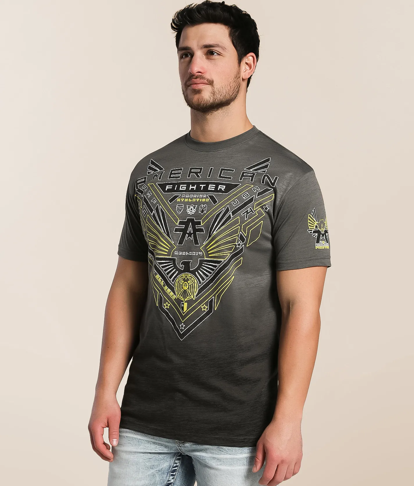 American Fighter Primera T-Shirt Black Oyster Pewter Hot