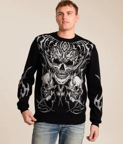 Tops | Affliction Primitive Theory Sweater Black