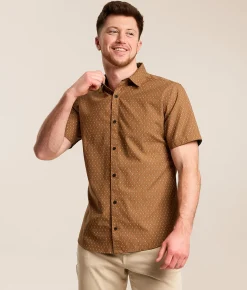 Departwest Printed Athletic Shirt Brown Tan Discount
