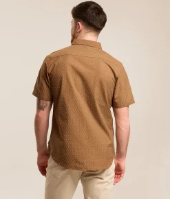 Departwest Printed Athletic Shirt Brown Tan Discount