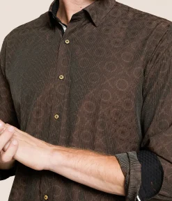 Eight X Printed Shirt Brown Sale