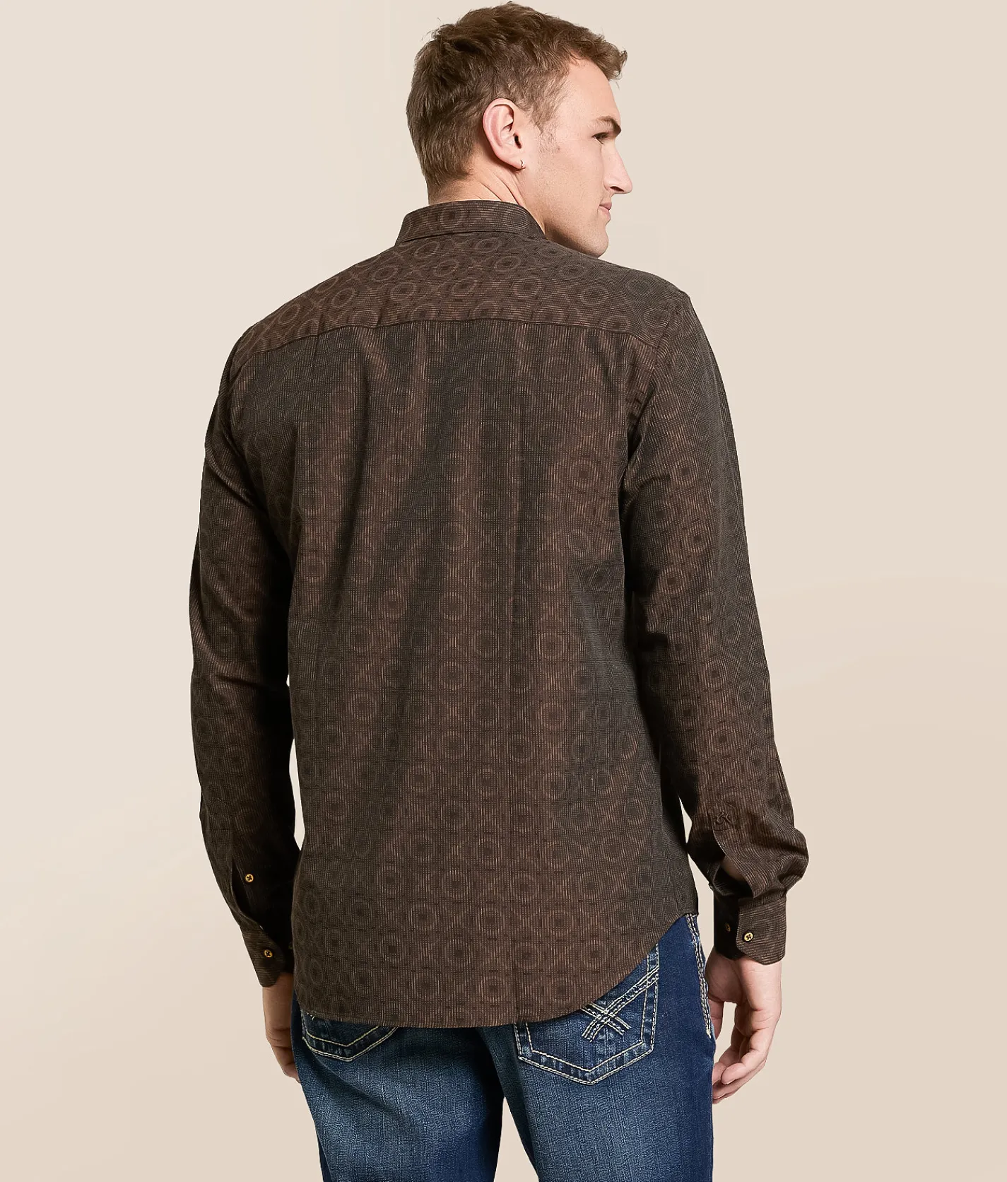 Eight X Printed Shirt Brown Sale