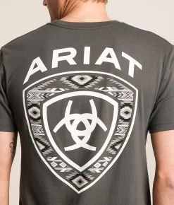 Tops|Graphic T-Shirts | Ariat Pristine Shield T-Shirt Dark Shadow