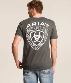 Tops|Graphic T-Shirts | Ariat Pristine Shield T-Shirt Dark Shadow