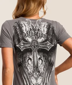 Affliction Promised T-Shirt Charcoal Reactive Best