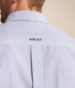 Ariat Pro Series Dayne Mini Stripe Shirt True Blue Sale