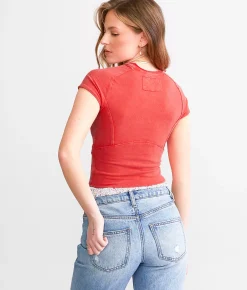 Tops | Free People Protagonist Cropped T-Shirt Dream Blue