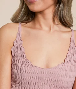 Tops | Free People Pucker Up Seamless Textured Tank Top Ivory