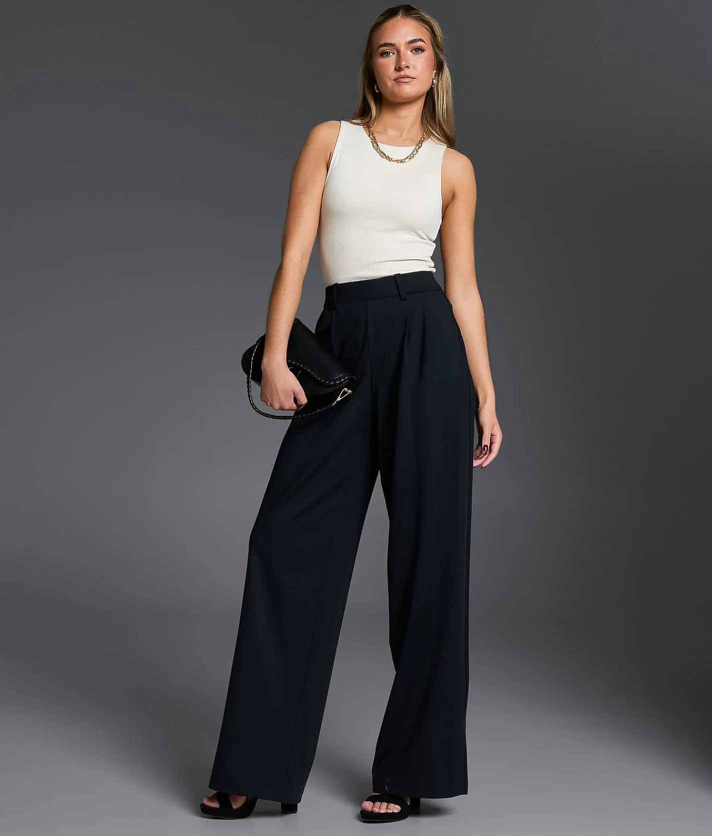 Buckle Black Pull-On Trouser Pant Black Online