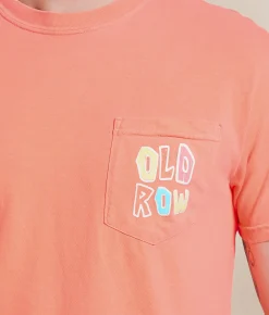 Old Row Pull Your Tikis Out T-Shirt Neon Red Orange Discount