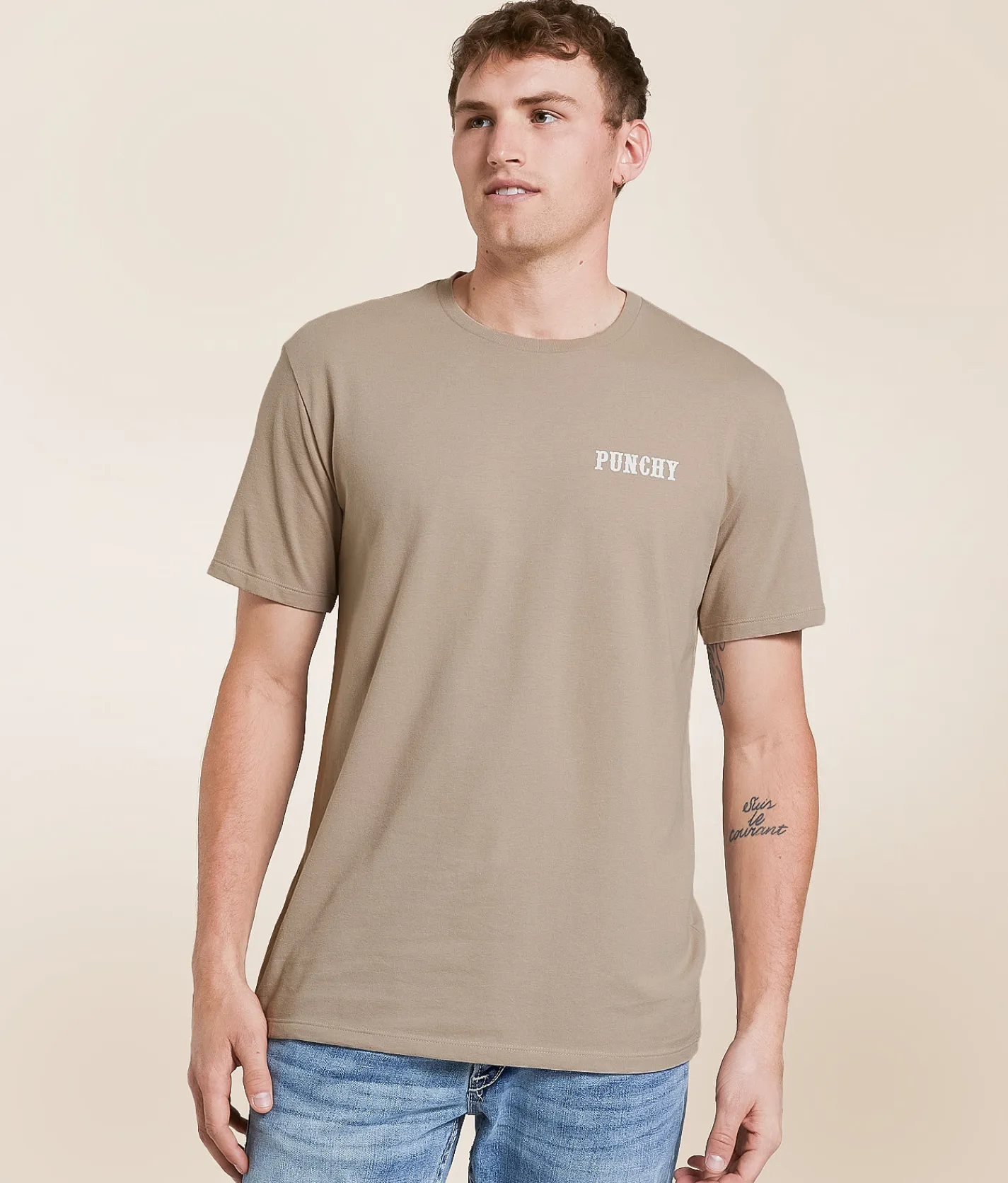 Tops|Graphic T-Shirts | Hooey Punchy Original T-Shirt Simply Taupe