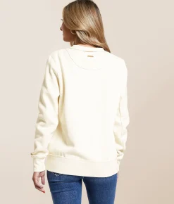 Hooey Punchy Oversized Pullover Cream Outlet