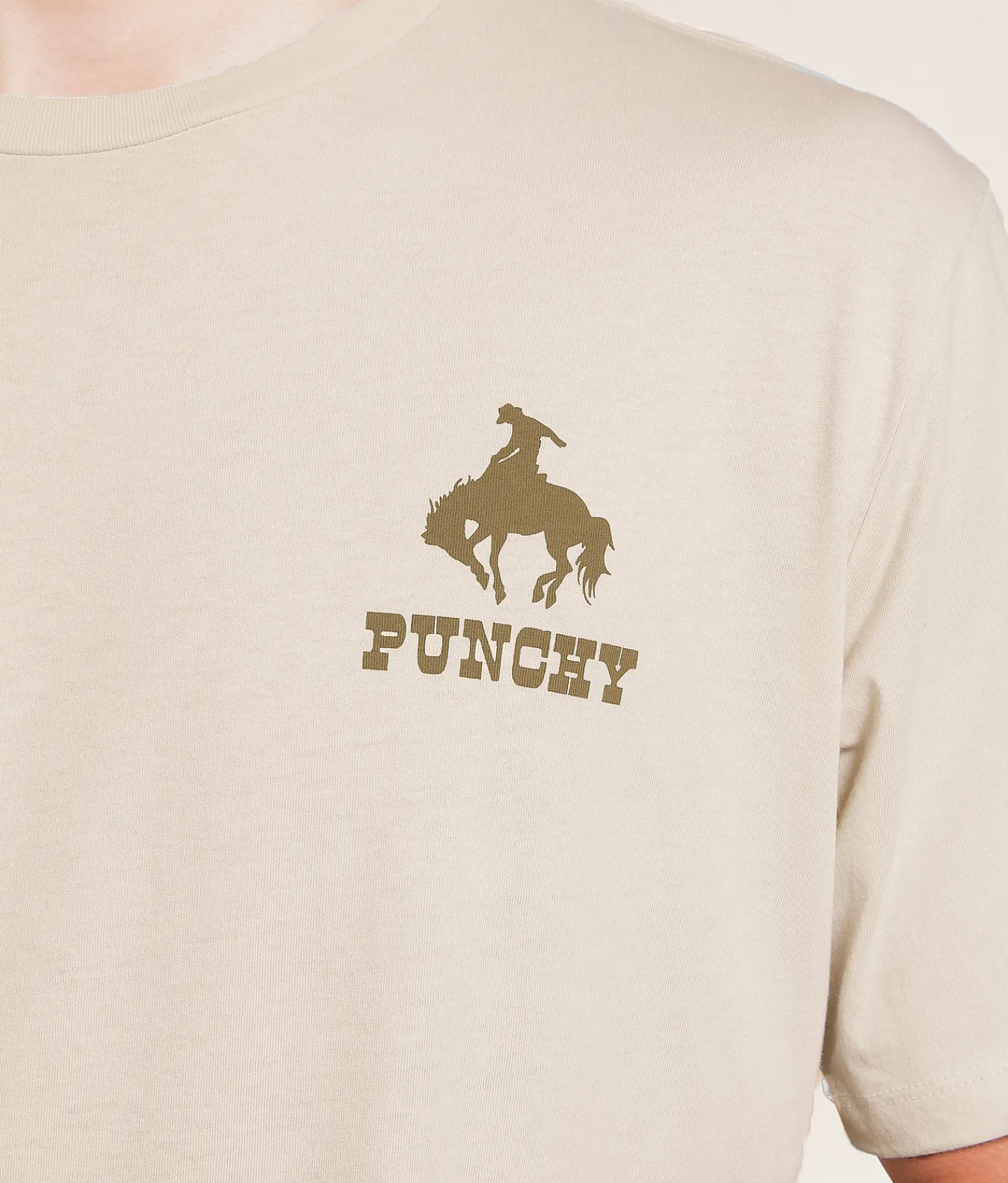 Tops|Graphic T-Shirts | Hooey Punchy Roundup T-Shirt Cream