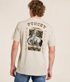 Tops|Graphic T-Shirts | Hooey Punchy Roundup T-Shirt Cream
