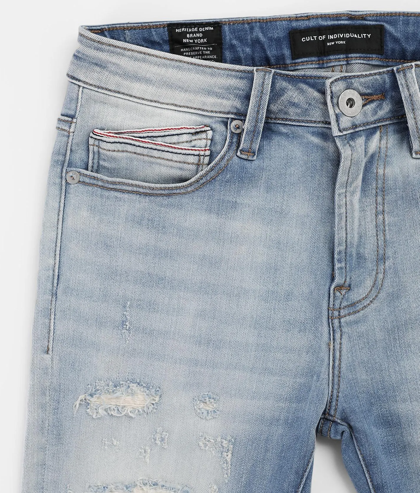 Cult of Individuality Punk Super Skinny Jean Scars Outlet