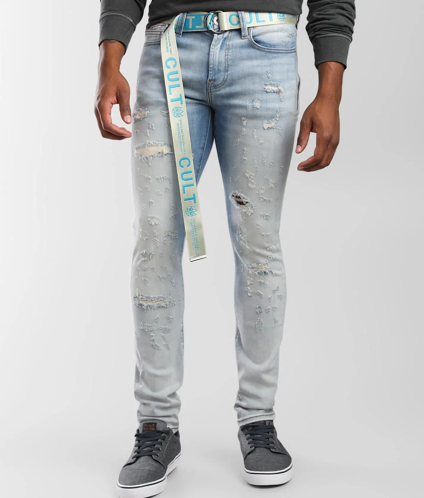 Cult of Individuality Punk Super Skinny Jean Scars Outlet
