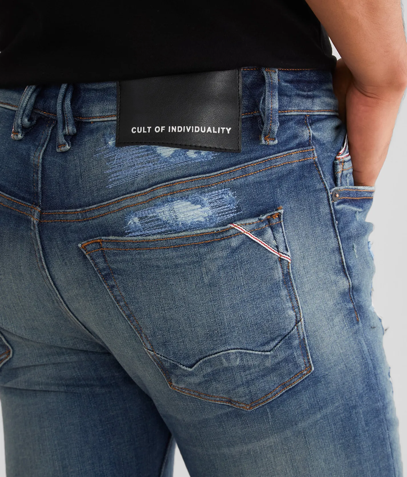 Cult of Individuality Punk Super Skinny Stretch Jean Castor