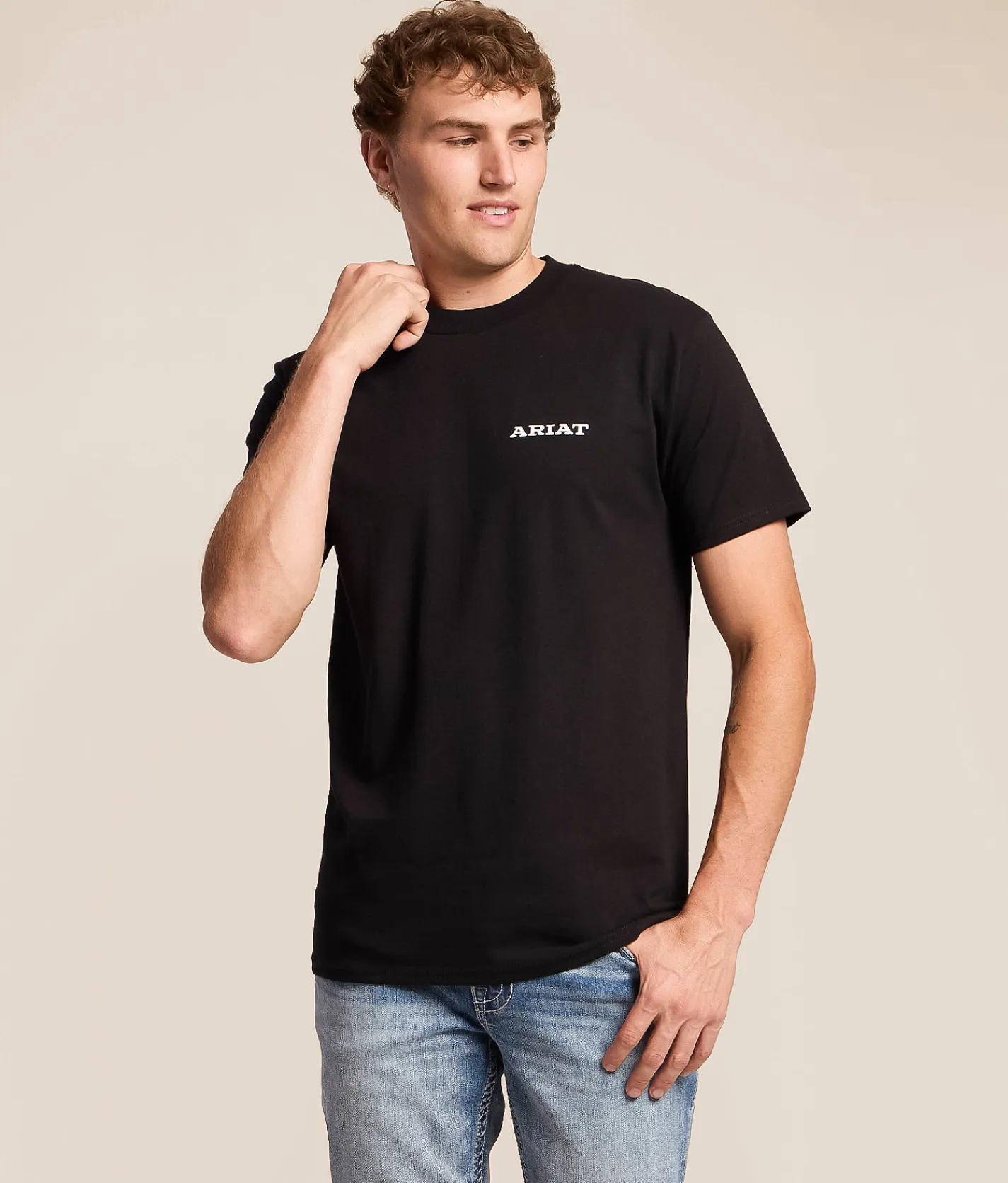 Tops | Ariat Quality Made Bronc T-Shirt Black