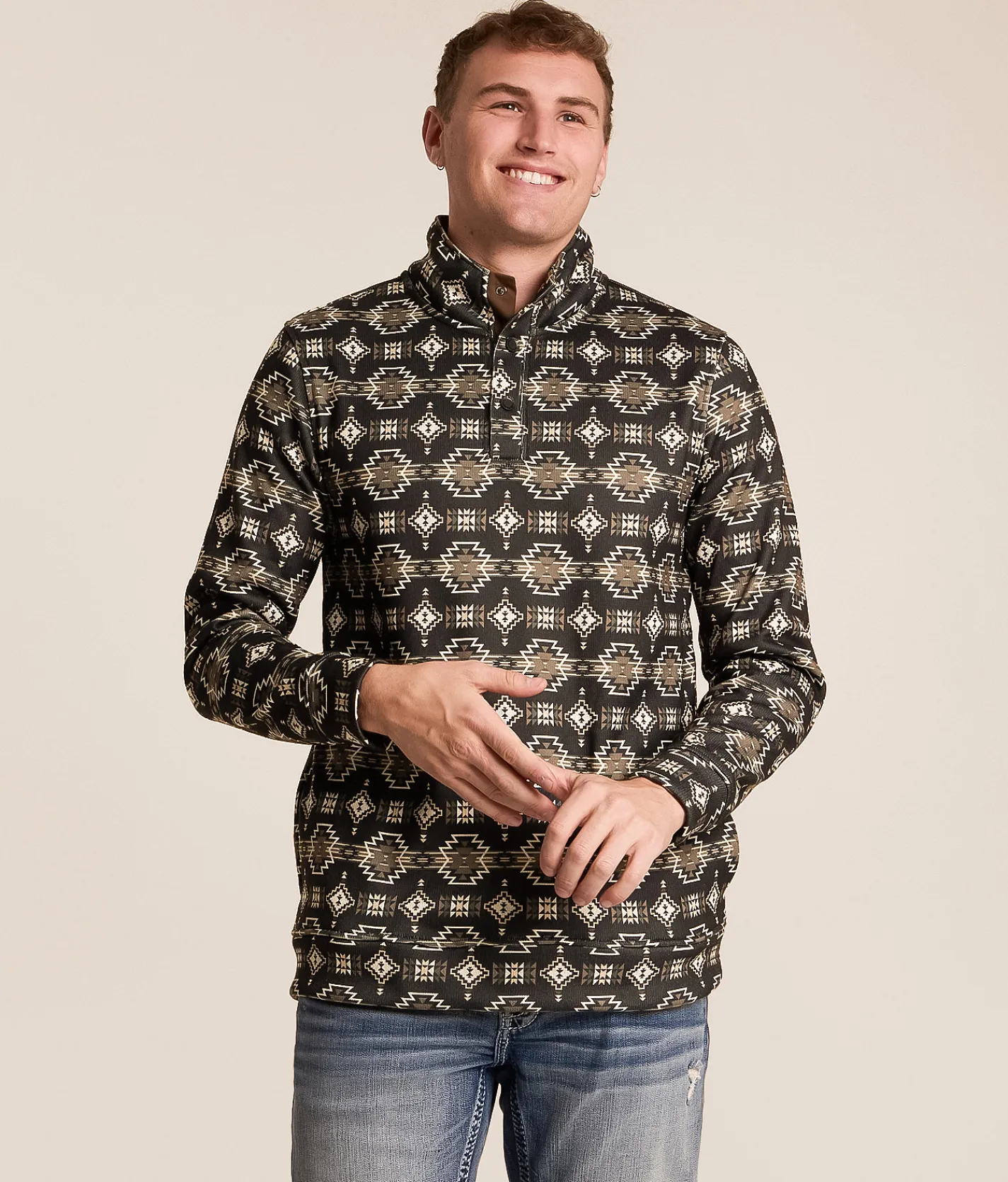 Departwest Quarter Snap Pullover Jet Set Discount