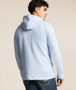 Tops | Departwest Quarter Zip Hooded Sweatshirt Blue