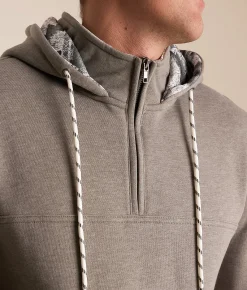 Departwest Quarter Zip Hooded Sweatshirt Deep Depths Sale