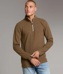 BKE Quarter Zip Pullover Brown Outlet