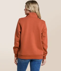 Tops | Wrangler® Quarter Zip Pullover Rust