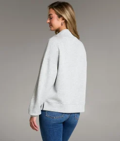 BKE Quarter Zip Pullover Heather Grey Outlet