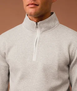 Outpost Makers Quarter Zip Pullover Light Grey