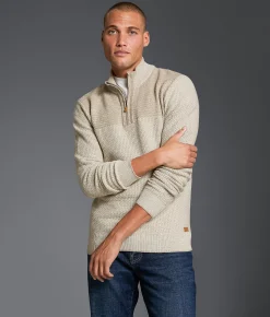 Tops | Outpost Makers Quarter Zip Sweater Oatmeal Combo