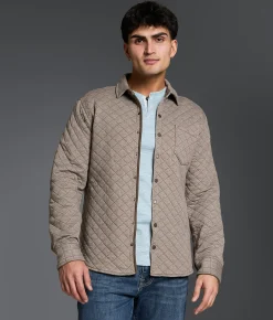 Outpost Makers Quilted Athletic Flannel Shirt Brindle Heather Best
