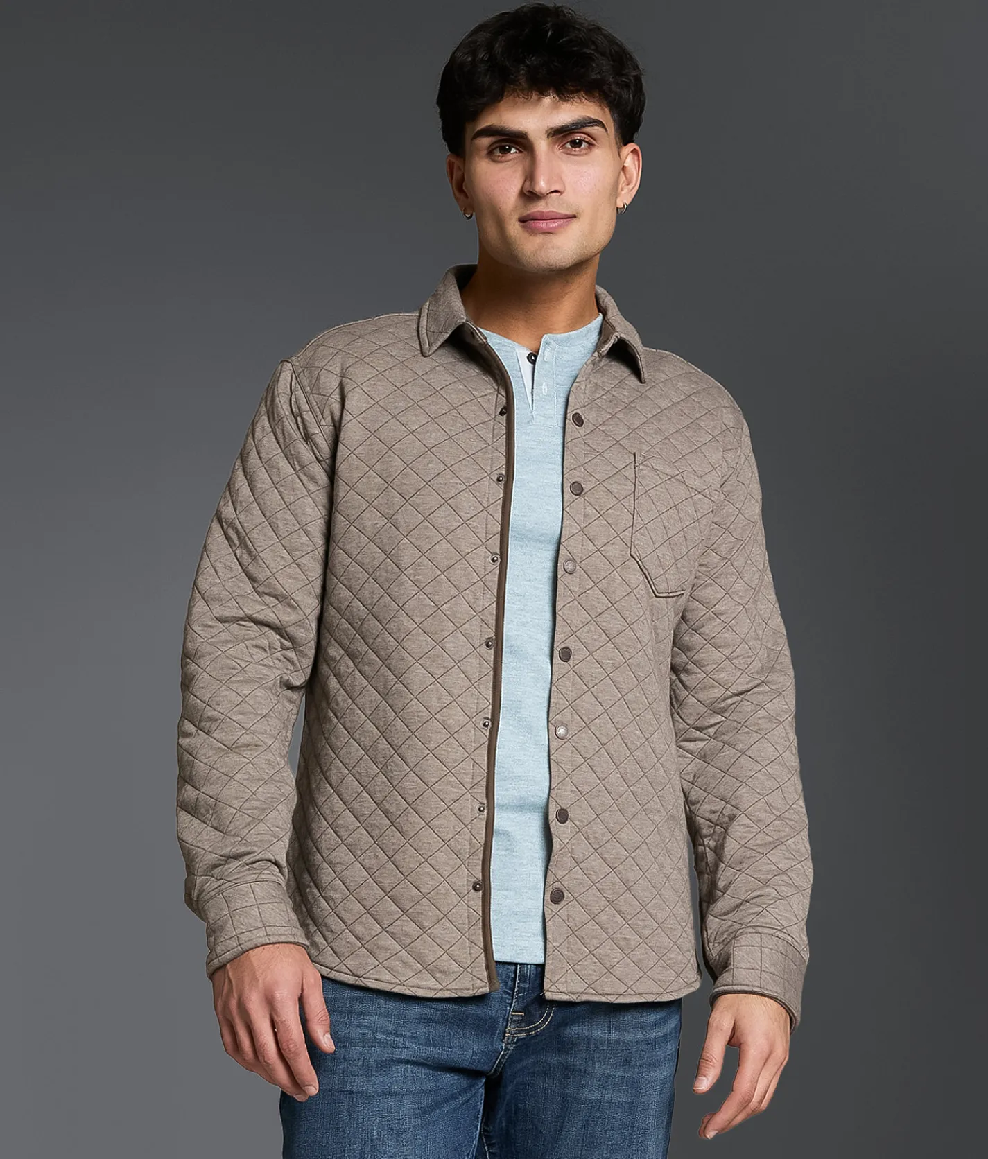 Outpost Makers Quilted Athletic Flannel Shirt Brindle Heather Best