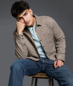 Outpost Makers Quilted Athletic Flannel Shirt Brindle Heather Best