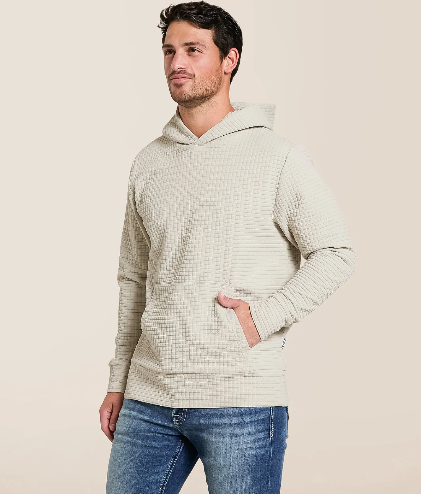 Tops | Nova Industries Quilted Hoodie Ivory