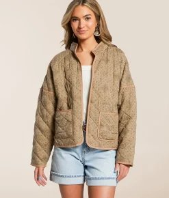 Tops|Coats & Jackets | Cloud Ten Quilted Jacket Brown