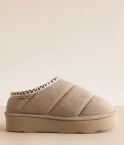 Bearpaw Quilted Martis Suede Slipper Mushroom Sale