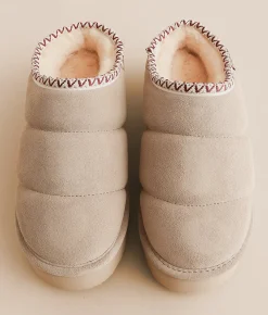 Bearpaw Quilted Martis Suede Slipper Mushroom Sale