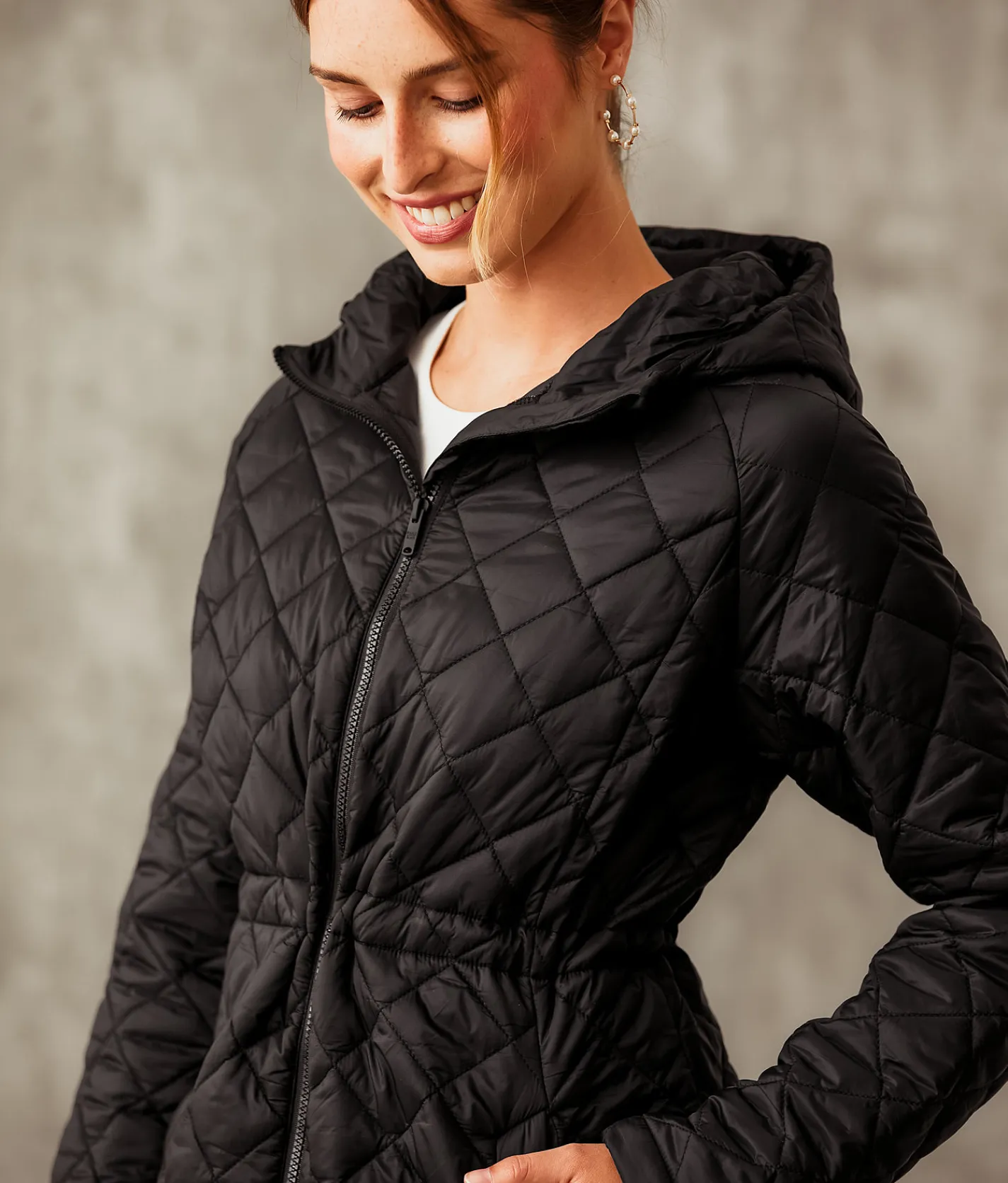 Buckle Black Quilted Puffer Jacket Black Online