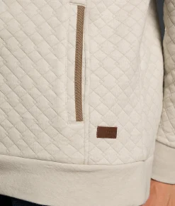 Outpost Makers Quilted Quarter Zip Pullover Summer Sand Online