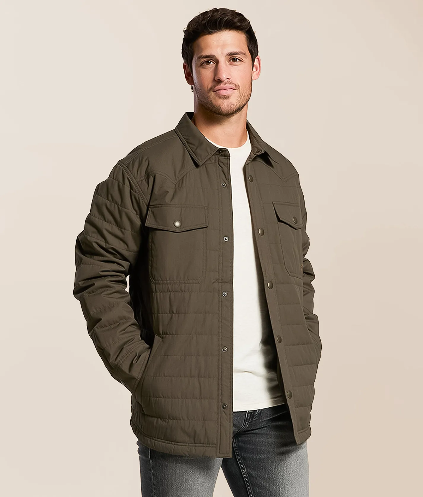 Ariat Quilted Shacket Dark Green New