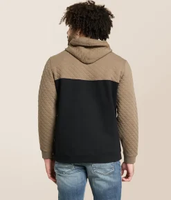 Tops | Hurley Quilted Slub Hooded Sweatshirt Black