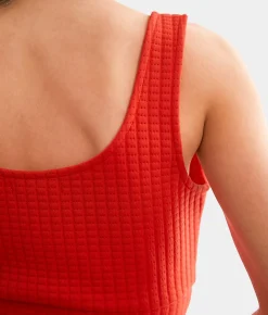 Gilded Intent Quilted Stitch Cropped Tank Top Grenadine Discount