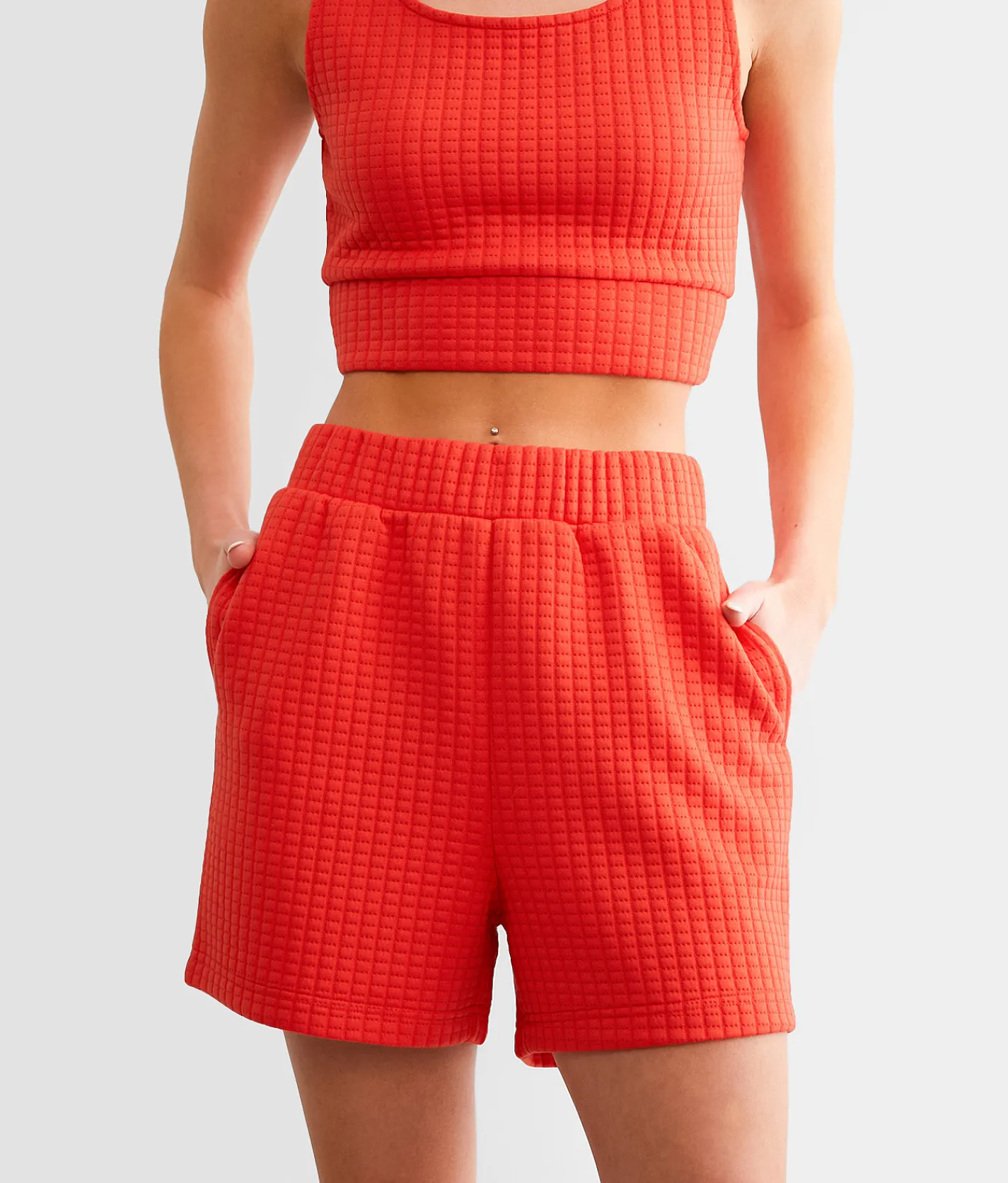 Bottoms|Shorts | Gilded Intent Quilted Stitch Shorts Grenadine