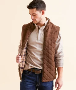 Outpost Makers Quilted Vest Brown Hot