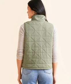 Tops|Coats & Jackets | BKE Quilted Vest Sea Spray