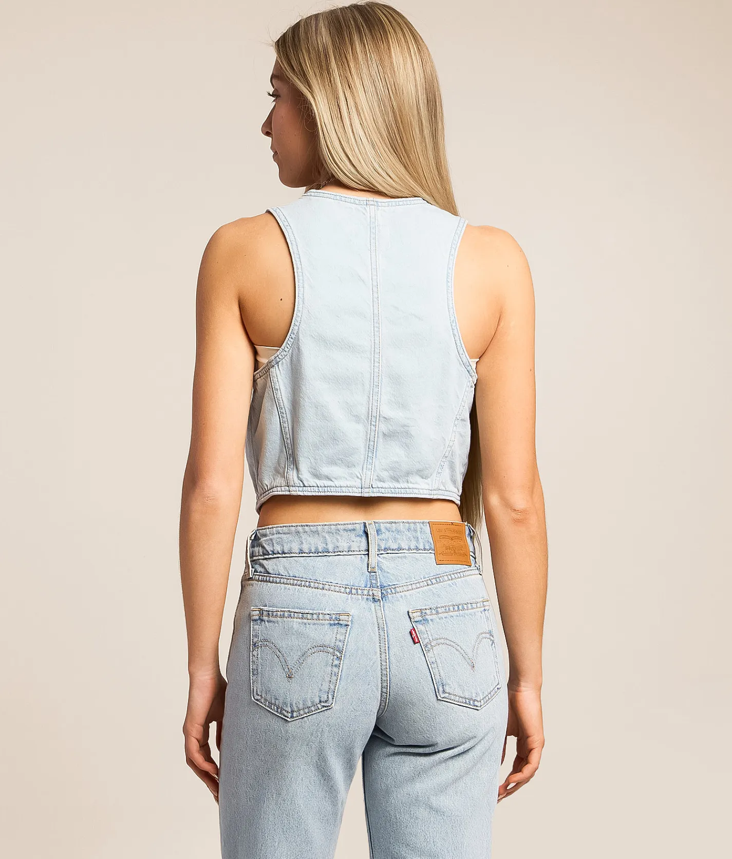 Tops|Coats & Jackets | Levi's® Racer Denim Cropped Vest Always Going to Change