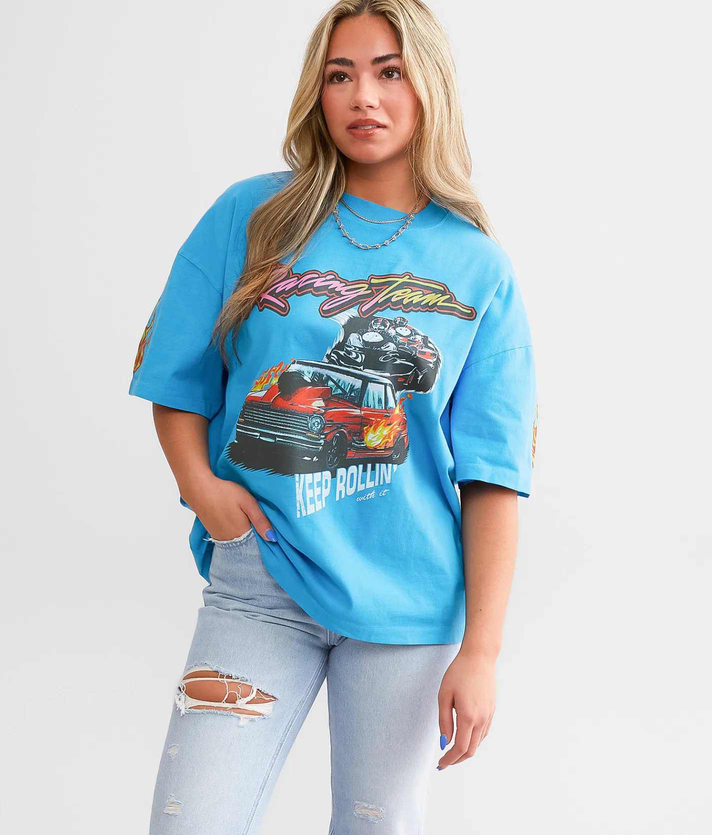 Modish Rebel Racing Team T-Shirt Blue