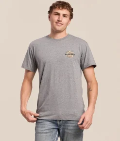 BURLEBO Rad Dad Deer Camo T-Shirt Dark Heather Grey Hot