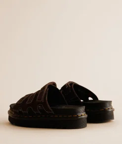 Shoes | Dr. Martens Raine Suede Slide Dark Brown