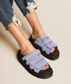 Dr. Martens Raine Suede Slide Cornflower Blue New